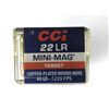 Image 1 : 22 LR CCI Mini Mag - 100 Rds 40 Grain NIB