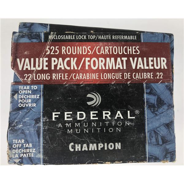 22 LR Federal 36 Grain - 525 Rounds NIB