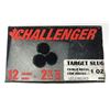 Image 1 : 12 Gauge TARGET Slug - Challenger 25 Shells NIB
