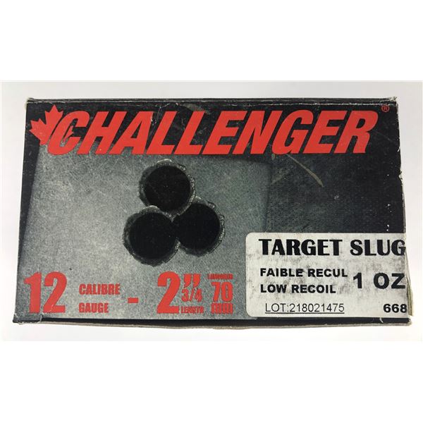 12 Gauge TARGET Slug - Challenger 25 Shells NIB