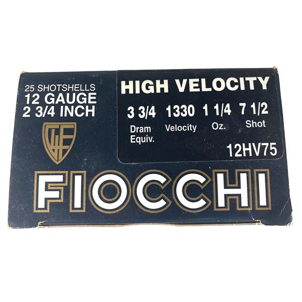 12 Gauge Fiocchi HV - 25 Shells NIB