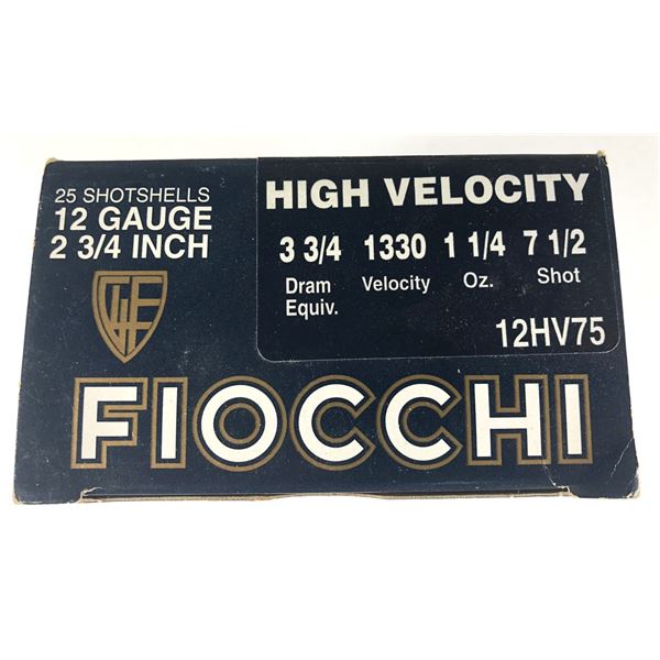 12 Gauge Fiocchi HV - 25 Shells NIB