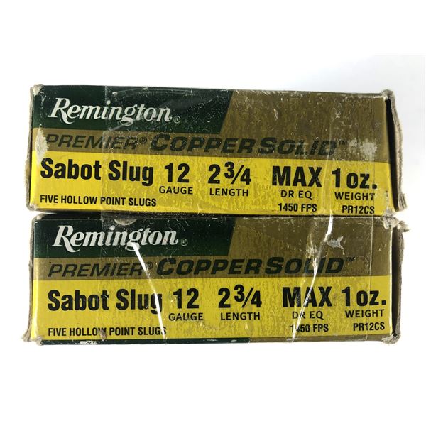 12 Gauge SABOT SLUGS Remington - 10 Shells