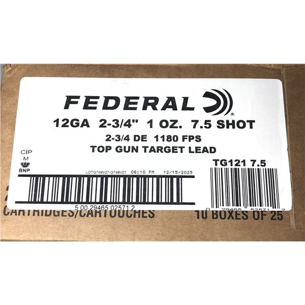 12 Gauge Federal Target Load CASE - 250 Shells NIB