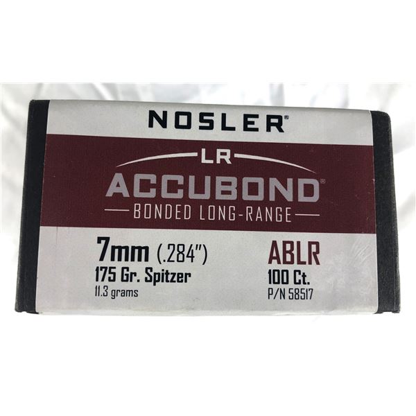 7MM Bullets NOSLER - x100 175 Grain NEW