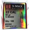 Image 1 : 22 CAL Bullets Hornady x100 - 60 Grain VMAX New