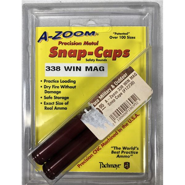 338 WIN Mag Snap Caps x2 - NEW