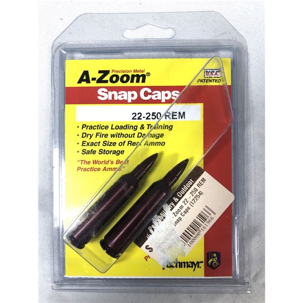 22-250 REM Snap Caps x2 - NEW