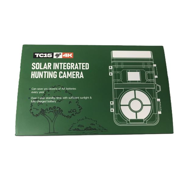 TC15 4K Solar Hunting Trail Camera - NEW