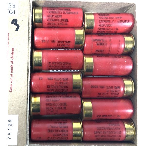 12 Gauge RED Flare Pack x12