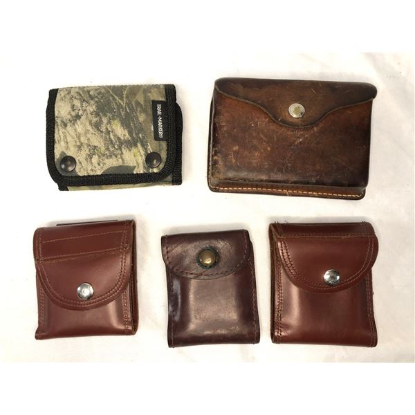 x5 Bullet Pouches - Fold Out Leather