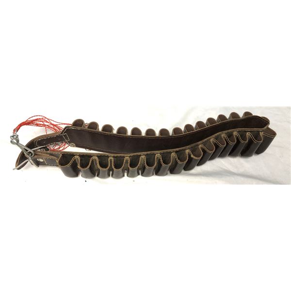 Leather Shotgun Shell Bandolier Belt