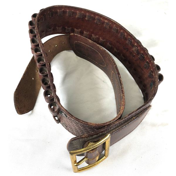 Tooled Leather Bandolier Belt