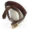 Image 1 : Tooled Leather Bandolier Belt