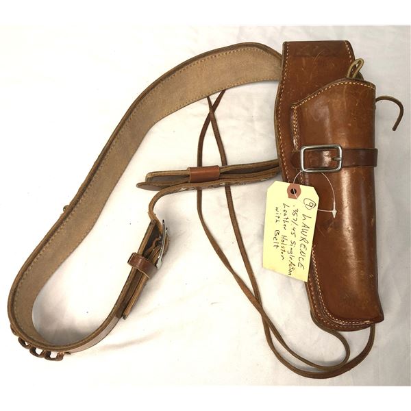 Lawrence 357/45 Single Action Leather Holster & Cartridge Belt