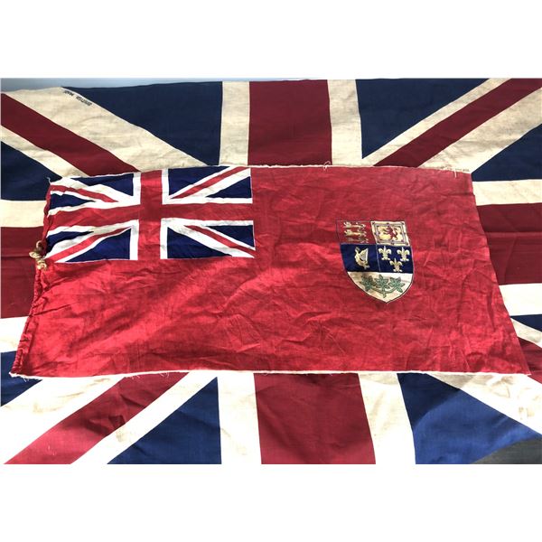 Vintage Canadian & British Flags LOT