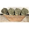 Image 2 : WW2 German Swiss Mortor Tubes x4 In Wicker Case