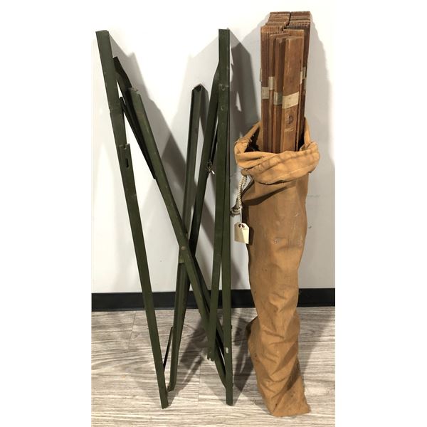 Vintage Miller Auto Table w/ Slats & Bag