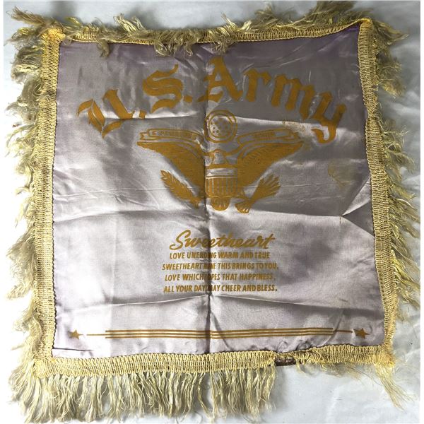WW2 US Army Sweetheart Pillow Cover