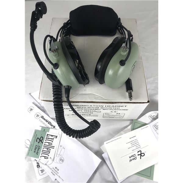 David Clark Aviation Headset w/ Boom Mounted Microphone