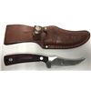 Image 2 : Maxam Skinning Fixed Blade Knife w/ Leather Sheath