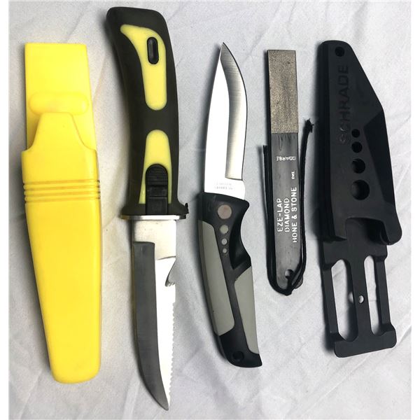 Lot of 2 Dive & Fishing Knives - Schrade