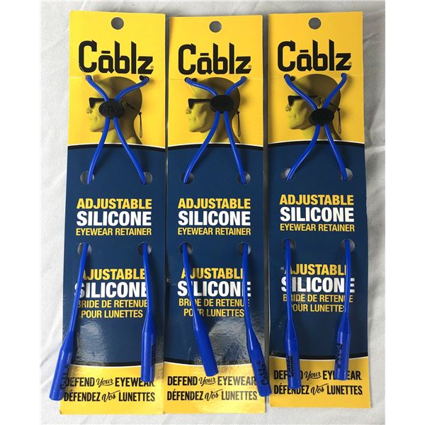Cablz BLUE Eyewear Retainers x3 - NEW