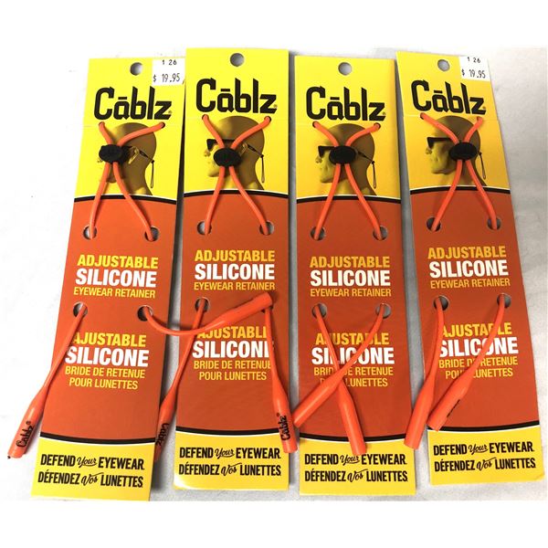 Cablz ORANGE Eyewear Retainers x4 - NEW