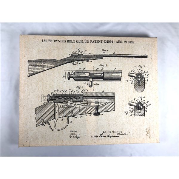 Browning Bolt Gun Rifle Cut Away Canvas