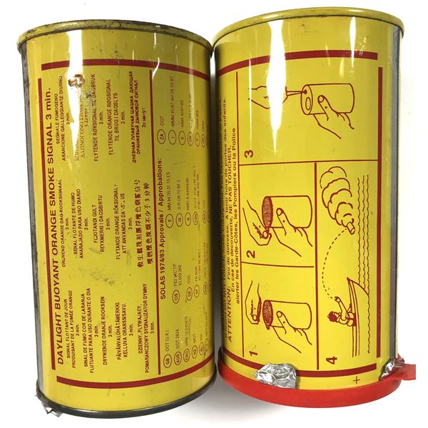 3 Minute Marine SMOKE Cans x2 - Floating