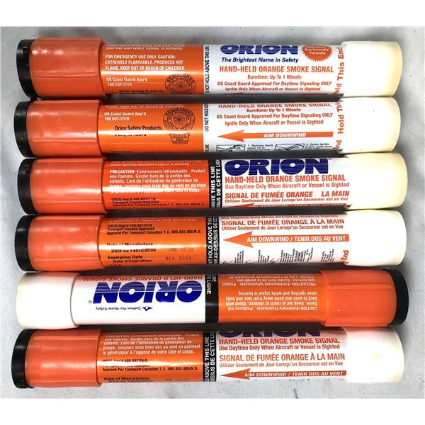 Orange Signal Flare LOT x6 - Handheld