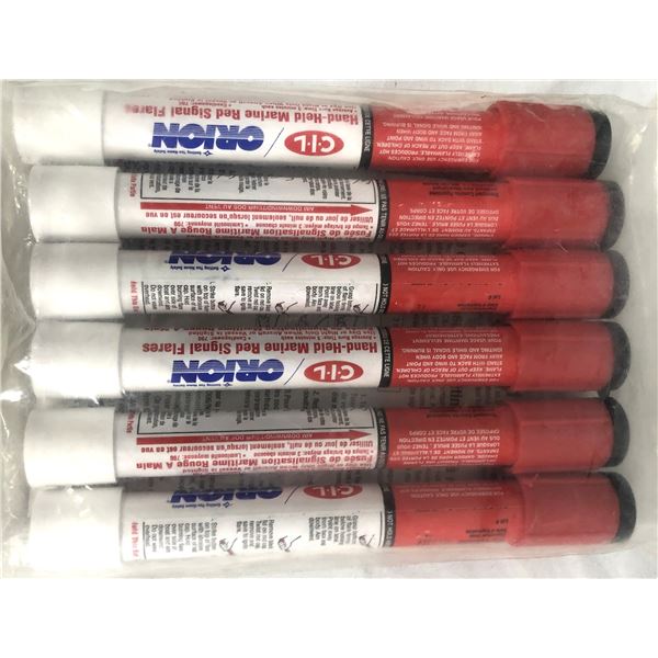 Red Signal Flare LOT x6 - Handheld