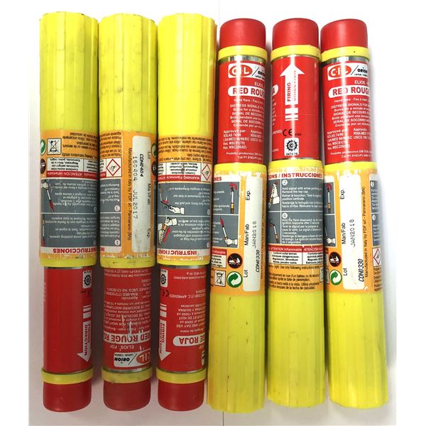 Red Signal Flare LOT x6 - Handheld