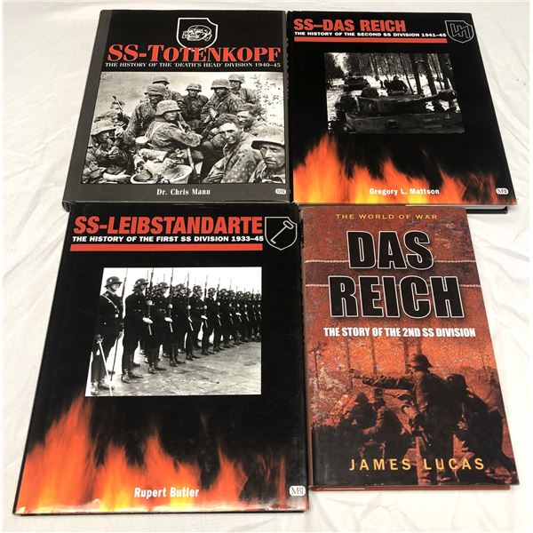 German SS WW2 History Books x4 - Totenkopf Reich