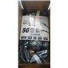 Image 1 : AS NEW BLACK  50FT TRIPLE PLUG LIFE SUPPLY LIGHTED INDOOR OUTDOOR HEAVY DUTY EXTENSION CORD, 12AWG