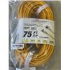 Image 1 : AS NEW YELLOW 75FT LIFE SUPPLY LIGHTED INDOOR OUTDOOR HEAVY DUTY EXTENSION CORD, 14AWG