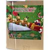 Image 2 : 9 FOOT LONG INFLATABLE SANTA  AND 3 REDINDEER