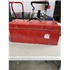 Image 3 : RED METAL TOOL BOX W/ CONTENTS