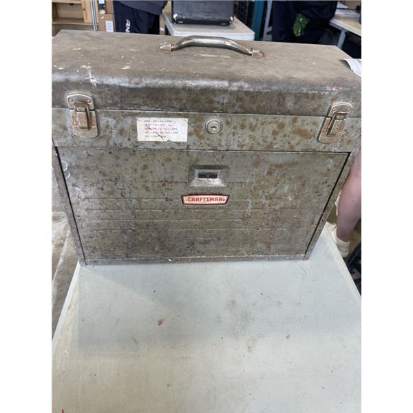 VINTAGE MACHINIST TOOL BOX W/ CONTENTS