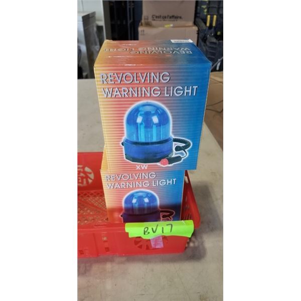2 REVOLVING WARNING LIGHTS 12V RETAIL $99