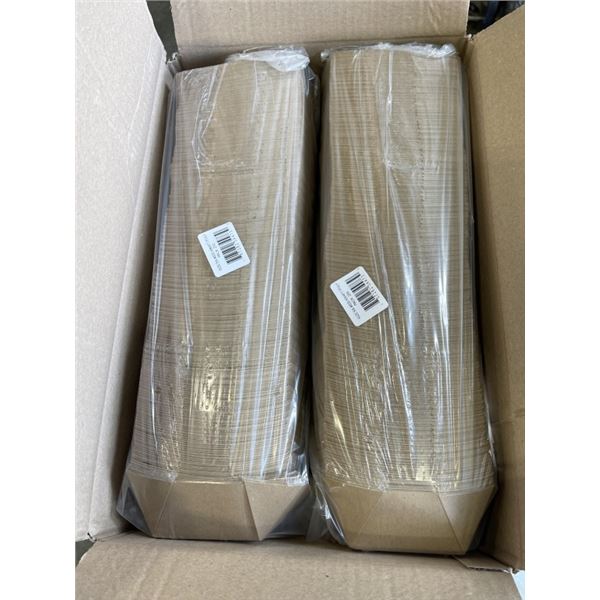 CASE OF POLY COATED FOOD TRAYS , QTY 500