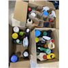Image 1 : 3 BOXES WITH 36 VARIOUS CLEANING SUPPLIES BOTTLES