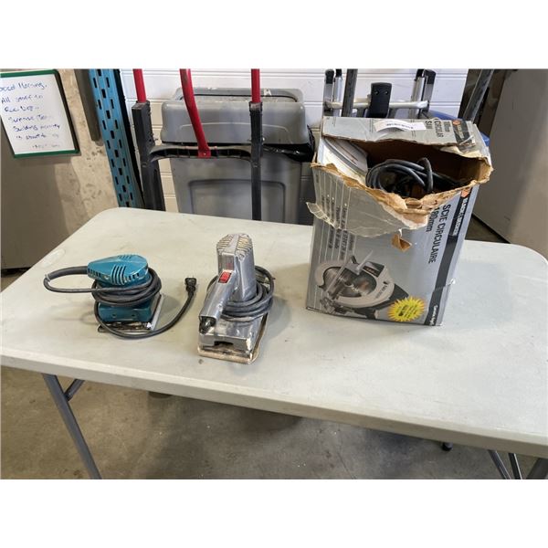 BLACK AND DECKER CIRCULAR SAW, AND 2 SANDERS