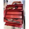 Image 2 : METAL TOOL BOX W/ CONTENTS AND EXTENSION CORD