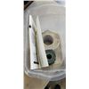 Image 1 : 2 ROLLS OR ARTIFICIAL TURF TAPE IN SMALL TOTE WITH LID