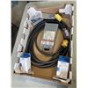 Image 1 : NEW 30FT HEAVY DUTY EXTENSION CORD, NEW SQUARE D SWITCH BOX, 2 GFCI PLUGS, AND JUNCTION CASE