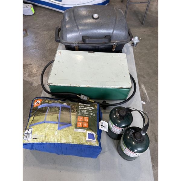 PROPANE CAMP BBQ AND PROPANE COLEMAN STOVE