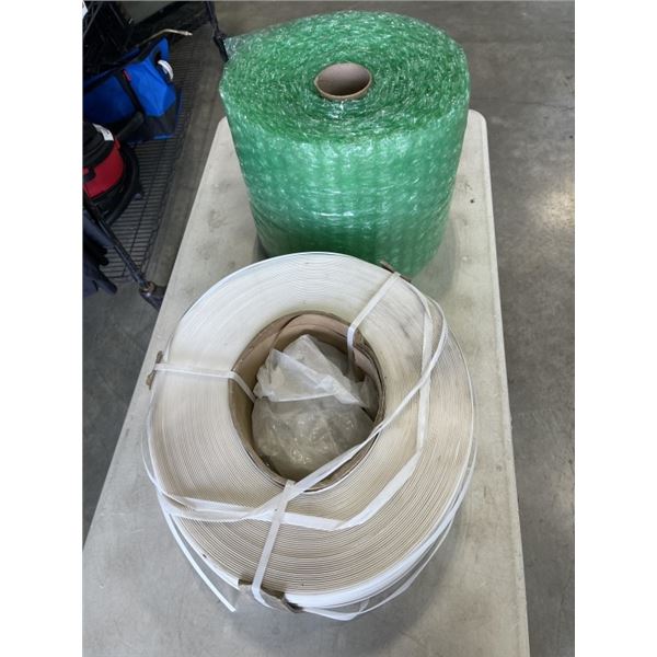 ROLL OF BUBBLE WRAP AND ROLL OF BANDING