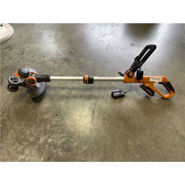 WORX ELECTRIC TRIMMER WITH BATTERY AND CHARGER
