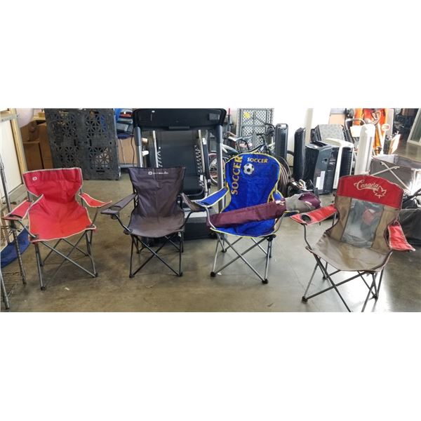 5 FOLDING CAMP CHAIRS
